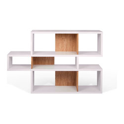 London Composition 2010-001 Pure White Frame Shelving Unit - Bookcases