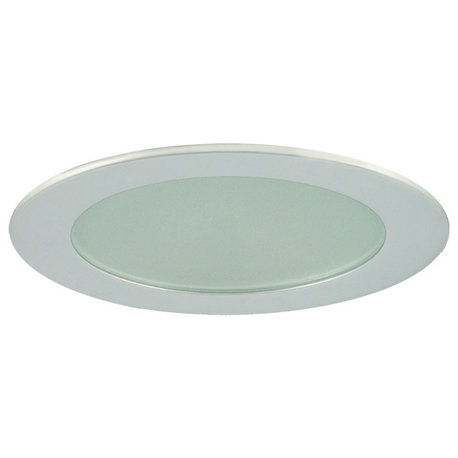 3" Aperture Low Voltage Flat Shower Trim Wfrosted Glass, Chrome