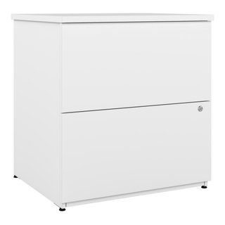 Bestar Krom Corner Storage Cabinet in White