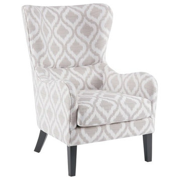 Madison Park Arianna Swoop Wing Chair,Gray/White