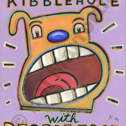 Please Fill My Kibblehole with People Food - Limited Edition Humorous Print - Fine Art Prints