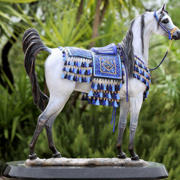 "The Treasure" traditional Arabian Horse Bronze Sculpture