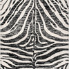 nuLOOM Royal Zebra Striped Animal Prints Contemporary Area Rug, Black, 5'x7'5"
