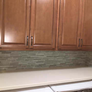 Herringbone backsplash