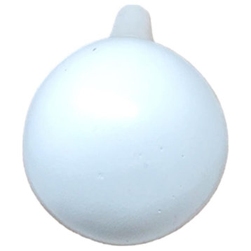 Gloss Bubble 2 in Round Wall Hook Floating Organic Shape Ball Modern, White, Straight