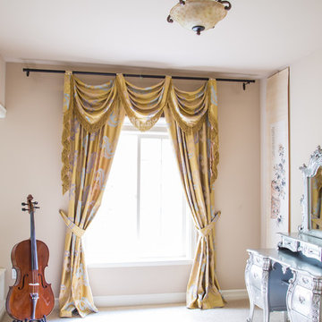 Valance curtains with swags and tails by celuce.com