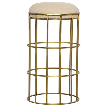 Ryley Counter Stool, Gold Finish