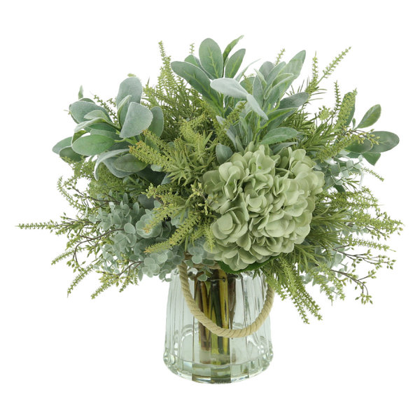 Hydrangea, eucalyptus and astilbe
