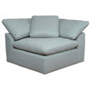 Puff 5 Pc Slipcovered Modular Sectional Sofa Performance Fabric Ocean Blue