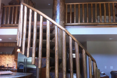 Example of a mountain style staircase design in Seattle