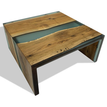 Frosted Waterfall Coffee Table, 47.2"