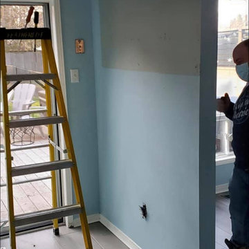 Before and After kitchen renovation in Barrie