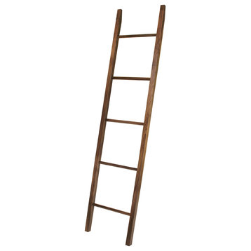 0Decorative Ladder with Solid Walnut