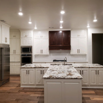 Spacious kitchen with sit-down island extension.  Perfect for a quick breakfast!