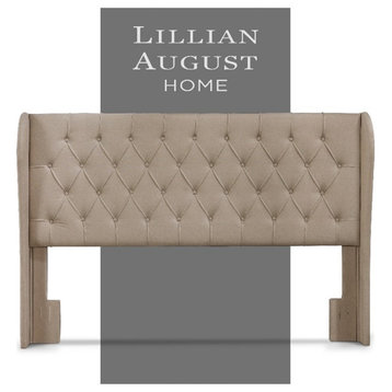 Lillian August Harlow Upholstered Headboard King Size Soft Beige