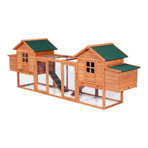Pawhut 82 Wooden Backyard Hen House Chicken Coop Wood