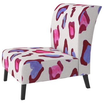 Watercolor Animal Skin I Chair, Slipper Chair