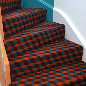 Funky Carpet Installation to Stairs