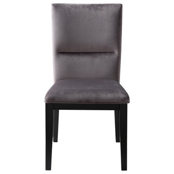 Amalie Side Chair Grey Velvet