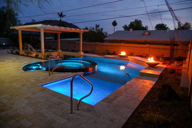 Arizona Swimming Pool with Hot Tub and Pergola