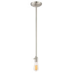 Millennium Lighting - Millennium Lighting 5307-BN Neo-Industrial - 40" One Light Mini Pendant - Mini-Pendant are hanging fixtures that subtly beautify the space they illuminate.  Rated: UL Damp Three stems included: 6", 12" & 18".  No. of Rods: 3  Rod Length(s): 18.00Neo-Industrial 40" One Light Mini Pendant Brushed Nickel *UL Approved: YES *Energy Star Qualified: n/a  *ADA Certified: n/a  *Number of Lights: Lamp: 1-*Wattage:60w A bulb(s) *Bulb Included:No *Bulb Type:A *Finish Type:Brushed Nickel