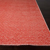 Flat-Weave Soft Hand Wool Ivory/Red Area Rug (8 x 10)