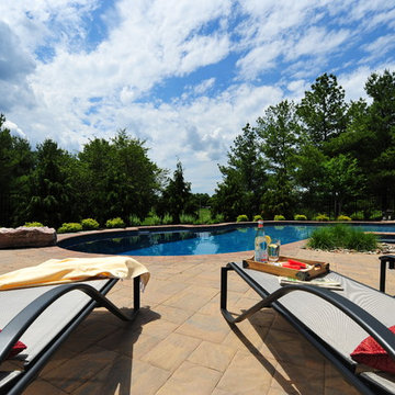 Freeform Pool & Covered Porch