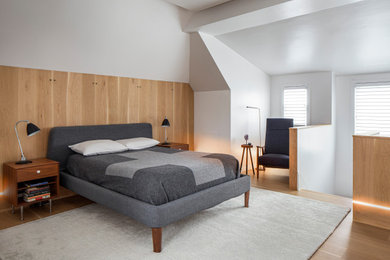 Minimalist bedroom photo in Boston