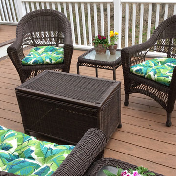 Tropical Wicker Cushions for Patio Deck