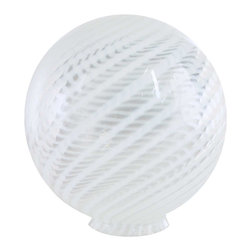 American Fry Swirl Glass Globe Lamp Shade - Lighting Globes And Shades
