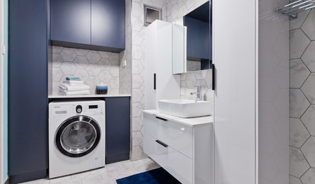 21 Cleverly Designed Laundry-Bathroom Combos