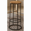 Furniture of America Cera Metal Bar Stool in Warm Oak (Set of 2)