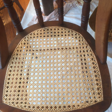 Desk or dining chair, hand caned