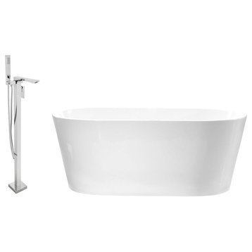 Tub, Faucet and Tray Set Streamline 58" Freestanding MH2180-140