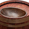 Barrel Vanity With 17" Copper Sink, Cabernet