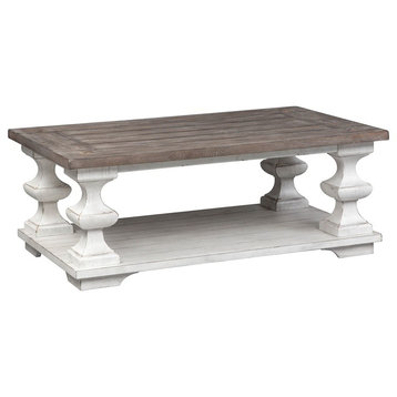Liberty Furniture Traditional Wood White Sedona Cocktail Table