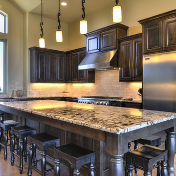 Gorgeous kitchen island with room for friends