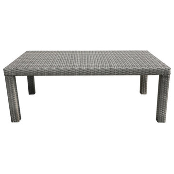 Grawn Outdoor Furniture, Wicker Coffee Table, Gray
