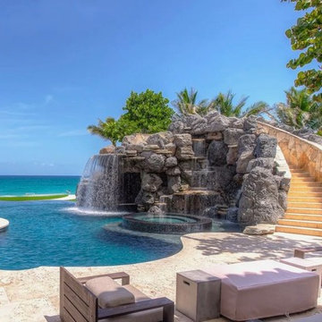 Large Pool Waterfall cave and slide