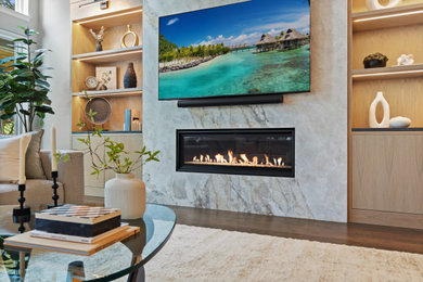 Minimalist living room photo in Dallas