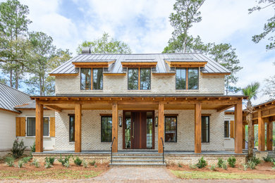 Example of a minimalist exterior home design in Atlanta