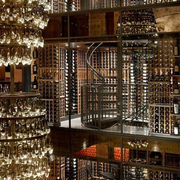 Chicago, Illinois Contemporary Custom Wine Cellar Del Frisco's Restaurant Modern