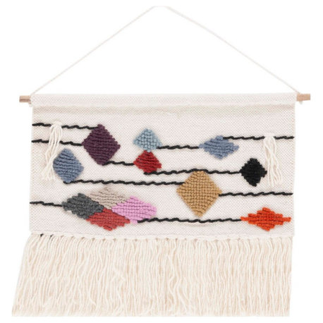 Safavieh Sedona Gleenda Woven Wall Art Ivory/Black 32" X 24"