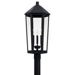 Capital Lighting - Capital Lighting 926934BK Ellsworth - Three Light Outdoor Post Lantern - Shade Included: TRUE  Warranty: 1 Year  Room Type: ExteriorEllsworth Three Light Outdoor Post Lantern Black Clear Glass *UL: Suitable for wet locations*Energy Star Qualified: n/a  *ADA Certified: n/a  *Number of Lights: Lamp: 3-*Wattage:60w E12 Candelabra Base bulb(s) *Bulb Included:No *Bulb Type:E12 Candelabra Base *Finish Type:Black