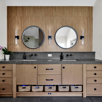 Warm Contemporary Primary Bath