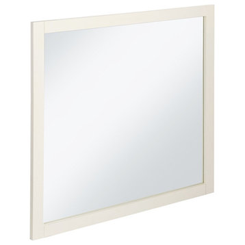 My Home Furnishings Amanda Beveled Vertical Mirror in Creamy White