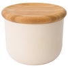 Leo 3.34" Bamboo Covered Canister
