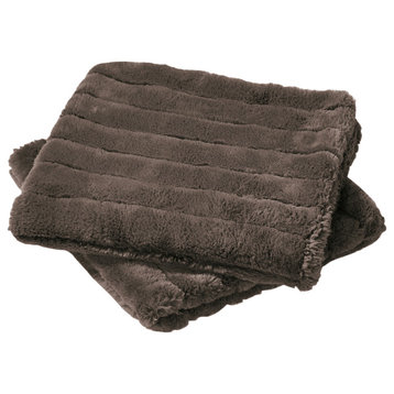 Super Mink Throw Pillow Covers Set of 2, Chocolate, 14''x26''