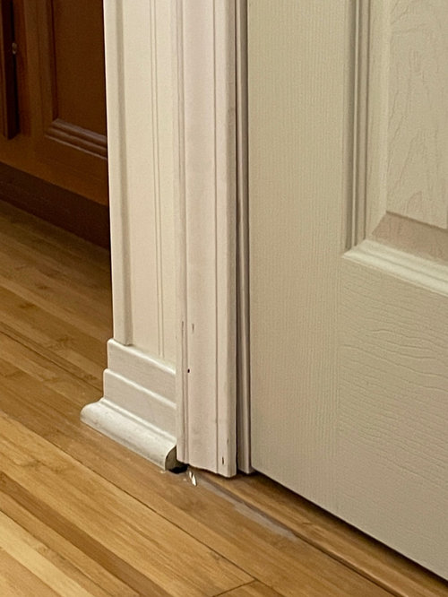 Gap between floor and new interior doors.