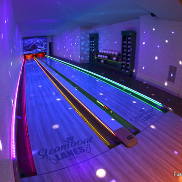 Basement Home Bowling Alley Room
